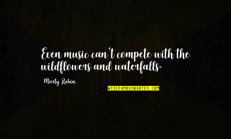 Compete Quotes By Marty Rubin: Even music can't compete with the wildflowers and