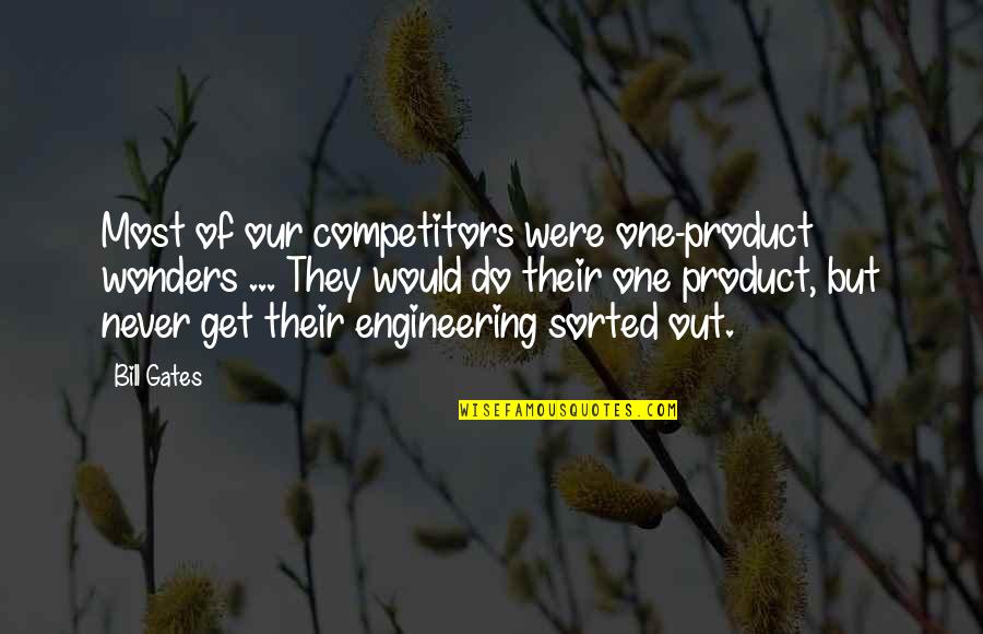 Competitors In Business Quotes By Bill Gates: Most of our competitors were one-product wonders ...