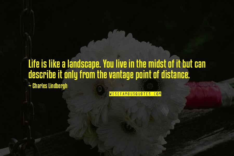Complemental Angle Quotes By Charles Lindbergh: Life is like a landscape. You live in