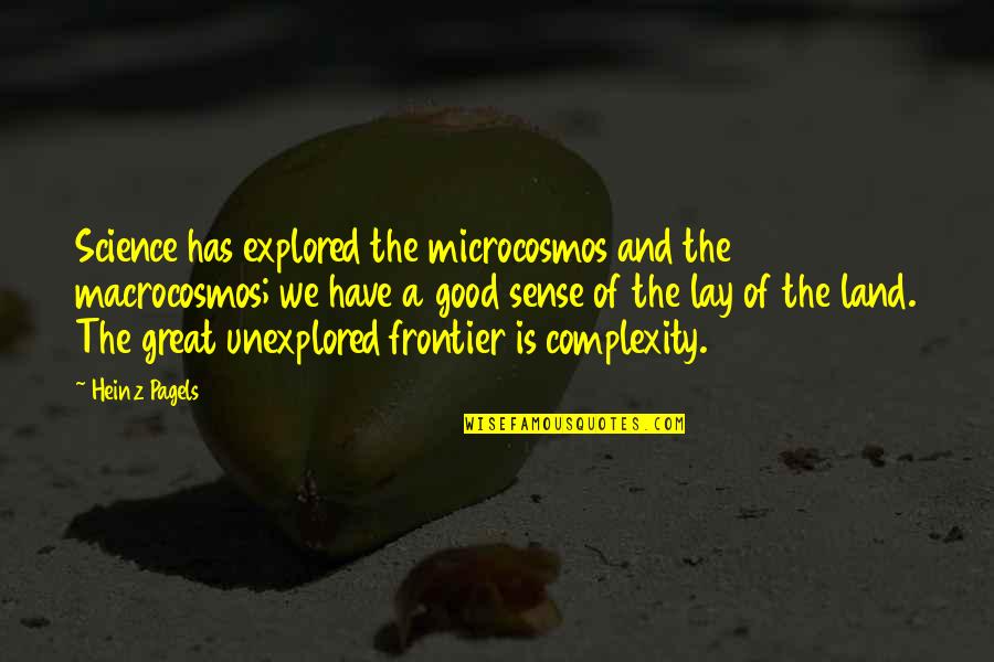 Complexity Quotes By Heinz Pagels: Science has explored the microcosmos and the macrocosmos;