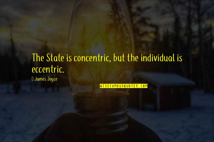 Complies Quotes By James Joyce: The State is concentric, but the individual is
