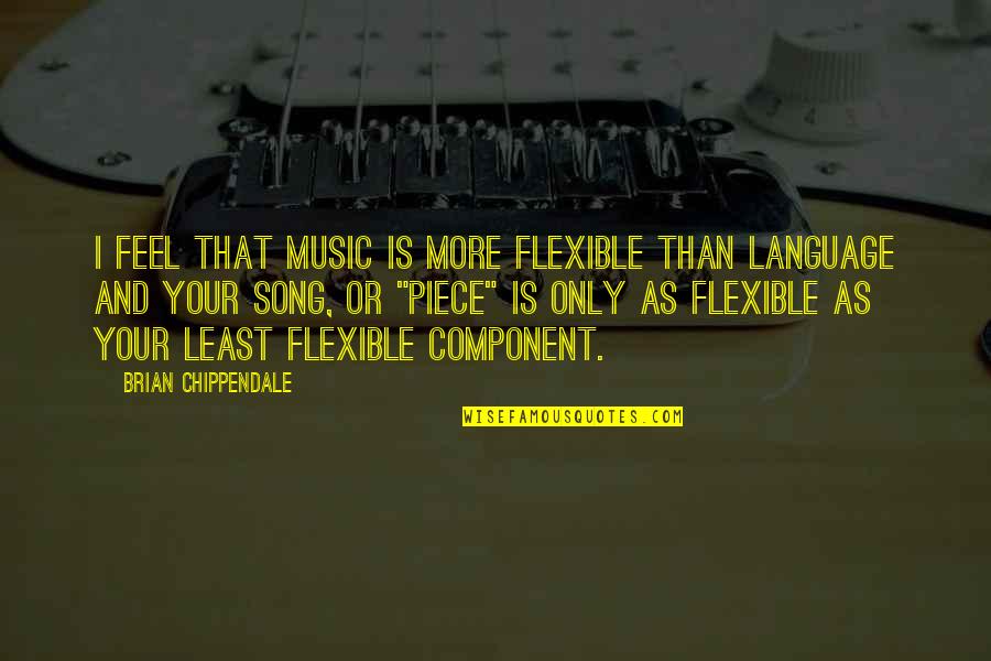 Component Quotes By Brian Chippendale: I feel that music is more flexible than