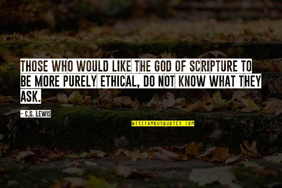 Componere Gallery Quotes By C.S. Lewis: Those who would like the God of scripture Componere Gallery Quotes By C.S. Lewis: Those who would like the God of scripture