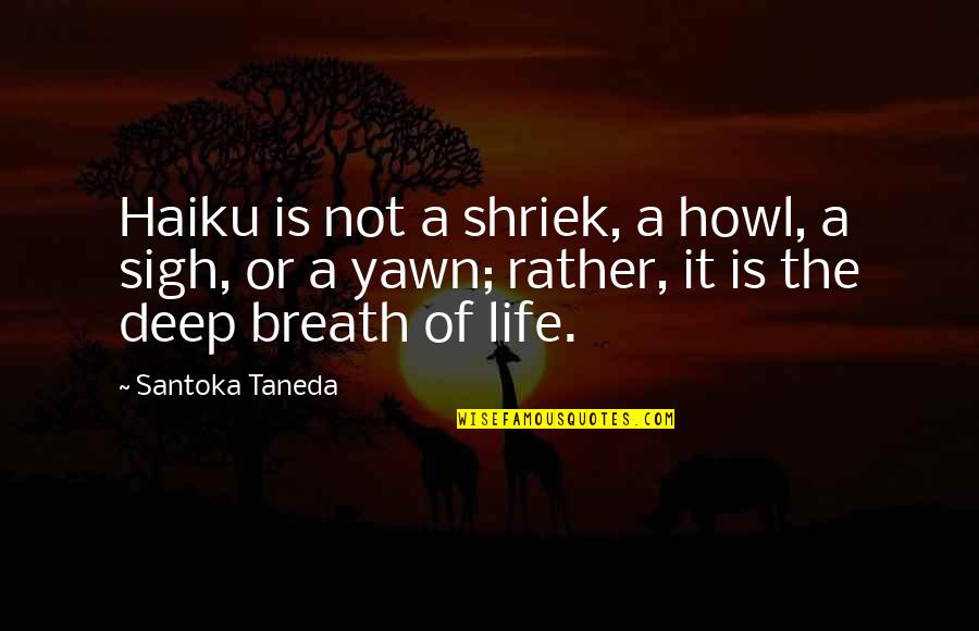 Composition Quotes By Santoka Taneda: Haiku is not a shriek, a howl, a