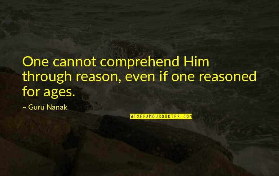 Comprehend Quotes By Guru Nanak: One cannot comprehend Him through reason, even if