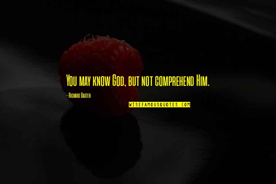 Comprehend Quotes By Richard Baxter: You may know God, but not comprehend Him.