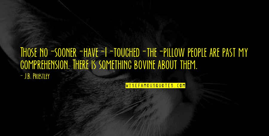 Comprehension Quotes By J.B. Priestley: Those no-sooner-have-I-touched-the-pillow people are past my comprehension. There