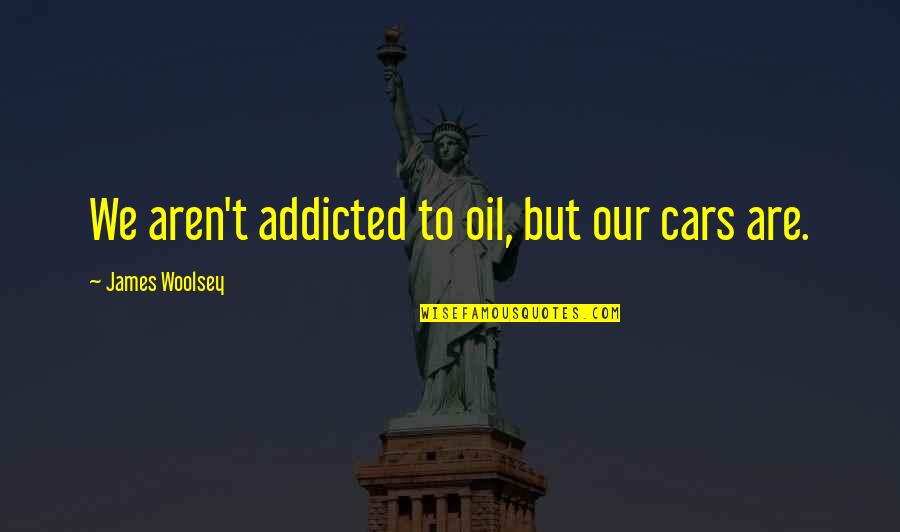 Compromising Friendship Quotes By James Woolsey: We aren't addicted to oil, but our cars