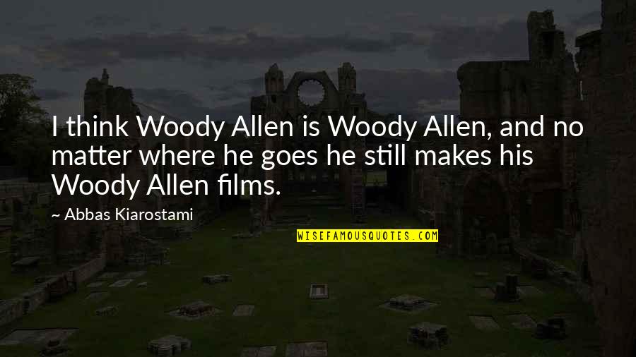 Computer Games Quotes By Abbas Kiarostami: I think Woody Allen is Woody Allen, and