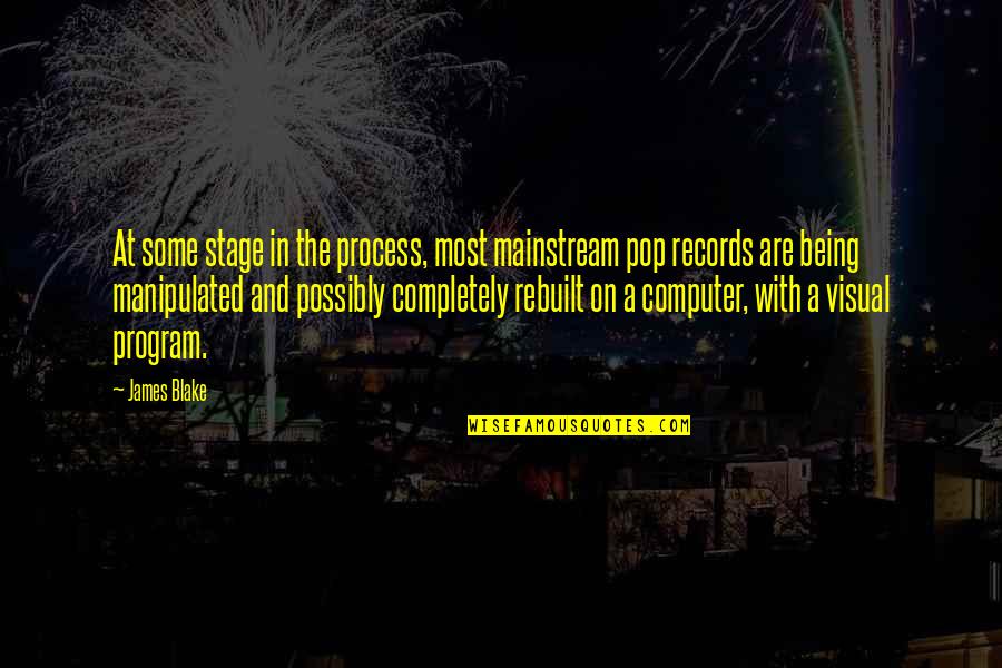 Computer Program Quotes By James Blake: At some stage in the process, most mainstream Computer Program Quotes By James Blake: At some stage in the process, most mainstream