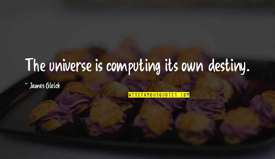 Computing's Quotes By James Gleick: The universe is computing its own destiny.