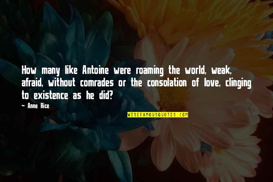 Comrades Quotes By Anne Rice: How many like Antoine were roaming the world, Comrades Quotes By Anne Rice: How many like Antoine were roaming the world,