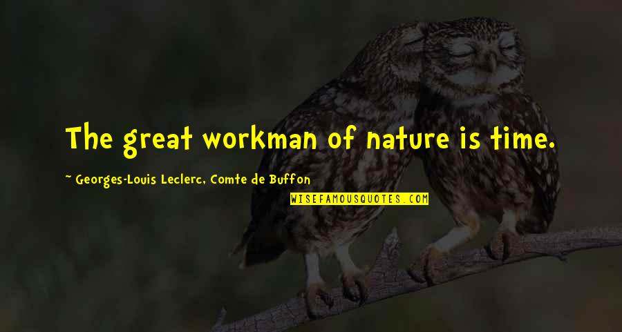 Comte-sponville Quotes By Georges-Louis Leclerc, Comte De Buffon: The great workman of nature is time.