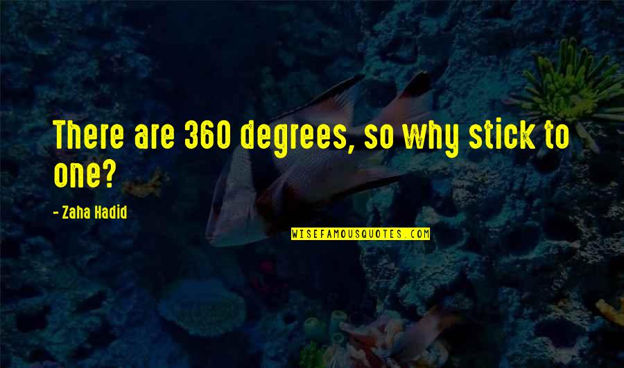 Concealed Thermostats Quotes By Zaha Hadid: There are 360 degrees, so why stick to Concealed Thermostats Quotes By Zaha Hadid: There are 360 degrees, so why stick to
