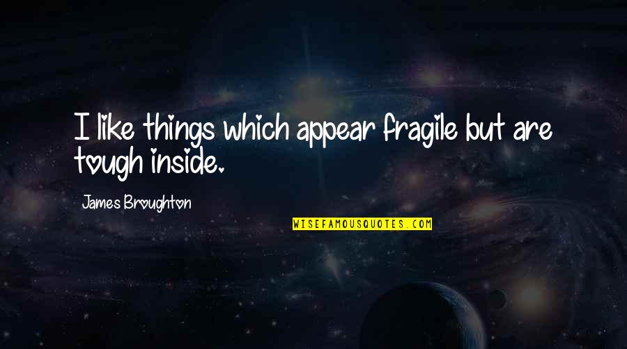 Concealing Emotions Quotes By James Broughton: I like things which appear fragile but are