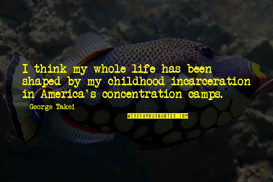 Concentration Camps Quotes By George Takei: I think my whole life has been shaped