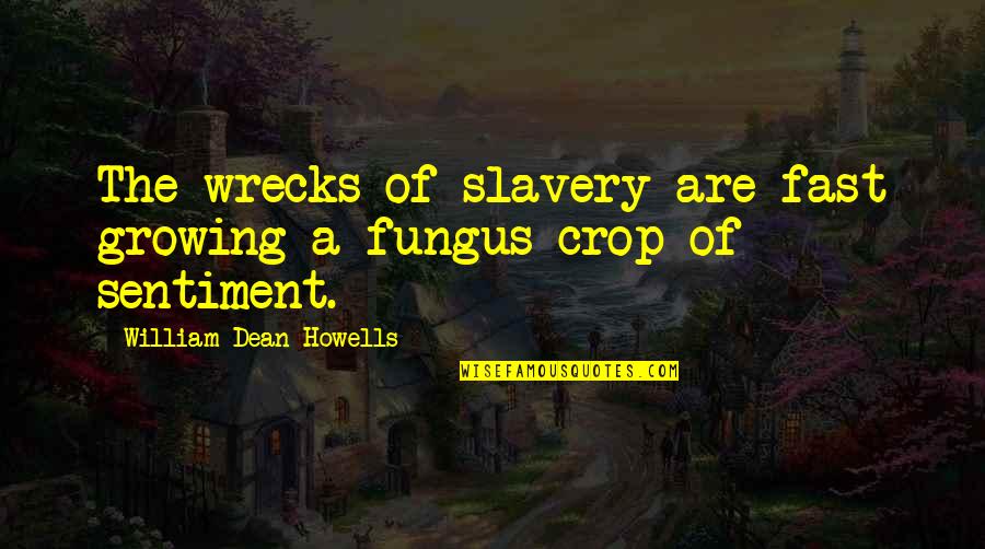 Concentration Of Naoh Quotes By William Dean Howells: The wrecks of slavery are fast growing a