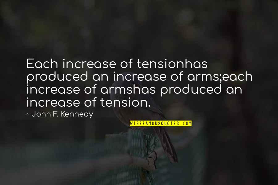 Concentration On Studies Quotes By John F. Kennedy: Each increase of tensionhas produced an increase of