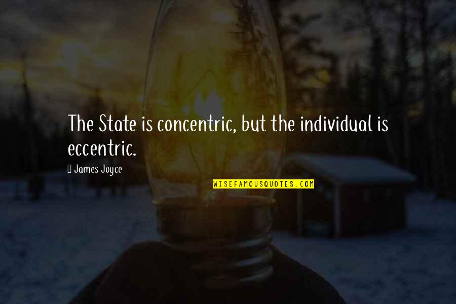 Concentric Quotes By James Joyce: The State is concentric, but the individual is