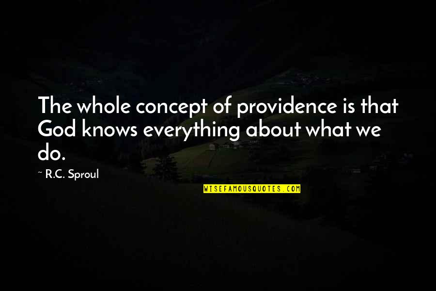 Concepts Of Quotes By R.C. Sproul: The whole concept of providence is that God