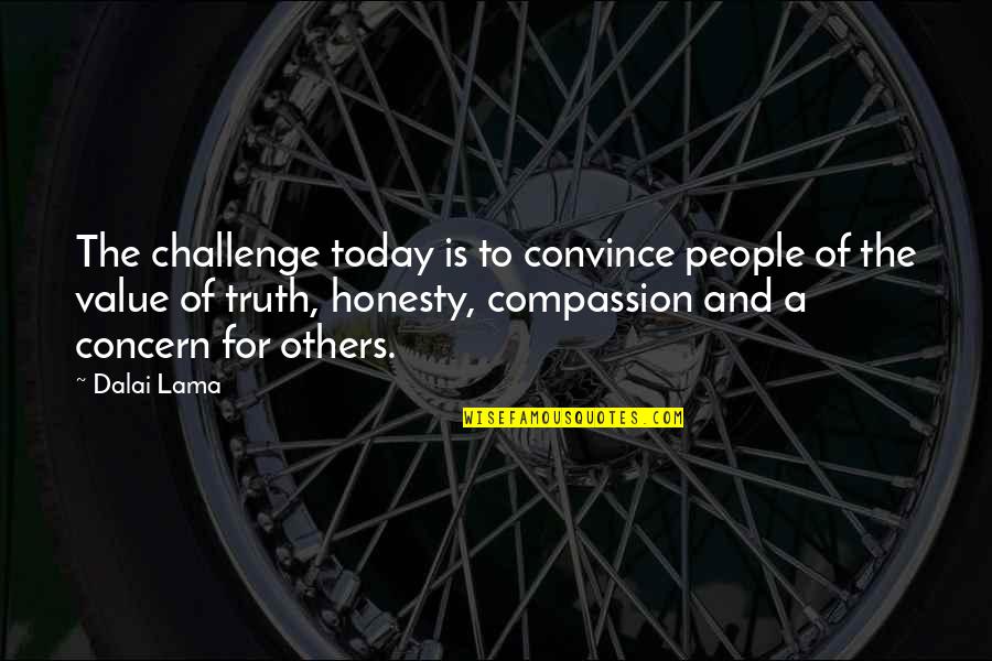 Concern To Others Quotes By Dalai Lama: The challenge today is to convince people of