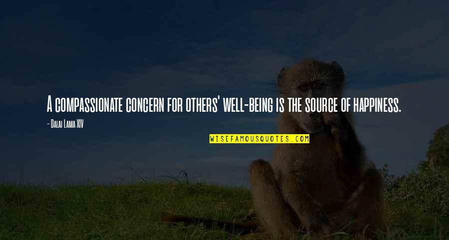 Concern To Others Quotes By Dalai Lama XIV: A compassionate concern for others' well-being is the