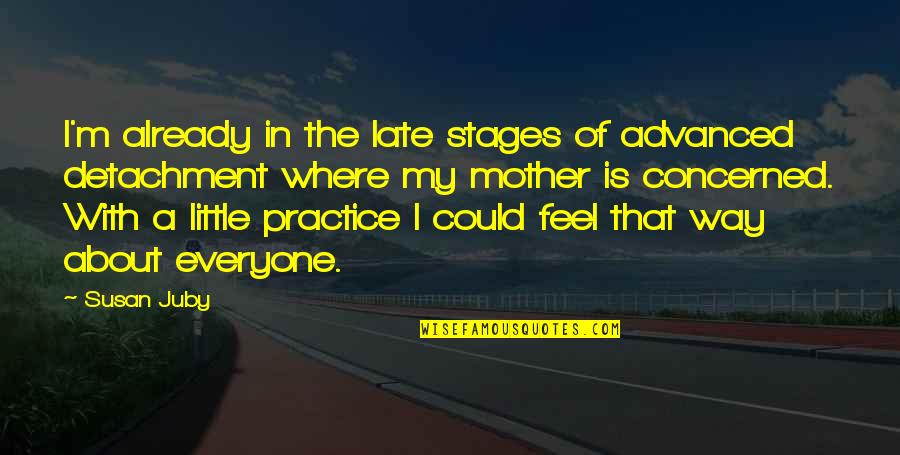 Concerned Mother Quotes By Susan Juby: I'm already in the late stages of advanced