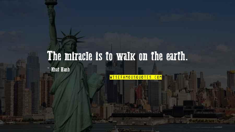 Concernment For Others Quotes By Nhat Hanh: The miracle is to walk on the earth.