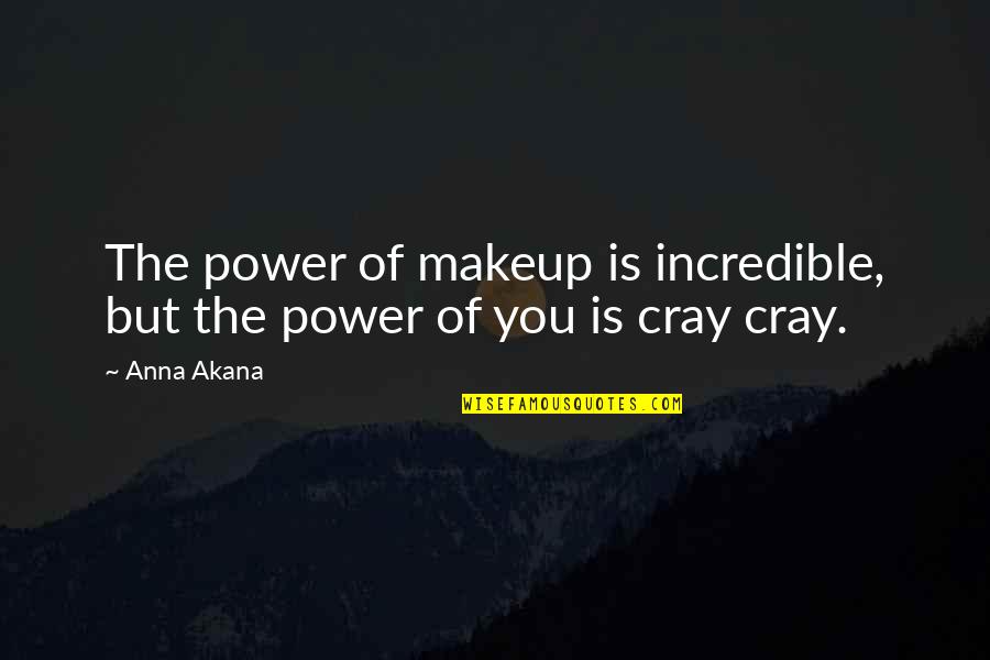 Concessions In Real Estate Quotes By Anna Akana: The power of makeup is incredible, but the