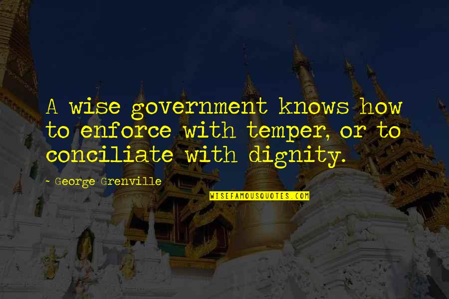 Conciliate Quotes By George Grenville: A wise government knows how to enforce with