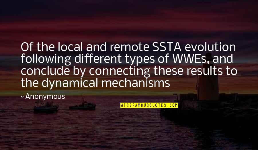 Conclude Quotes By Anonymous: Of the local and remote SSTA evolution following