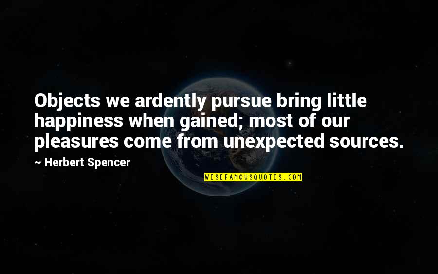 Concrete Basement Quotes By Herbert Spencer: Objects we ardently pursue bring little happiness when Concrete Basement Quotes By Herbert Spencer: Objects we ardently pursue bring little happiness when