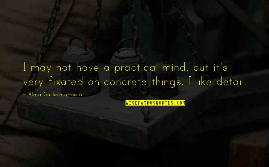 Concrete Detail Quotes By Alma Guillermoprieto: I may not have a practical mind, but