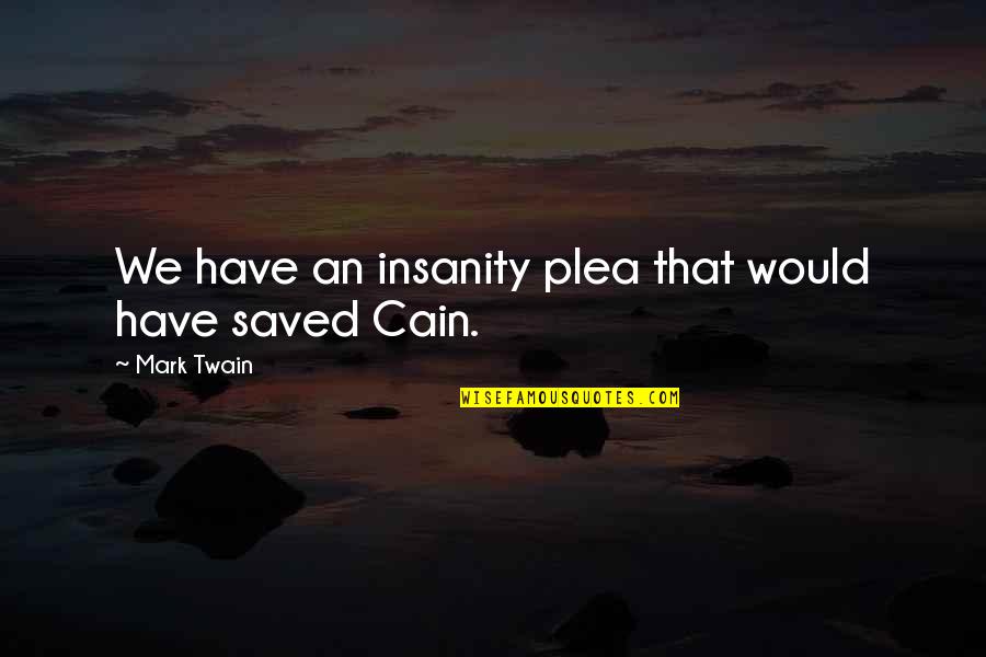 Concretedesignsfl Quotes By Mark Twain: We have an insanity plea that would have