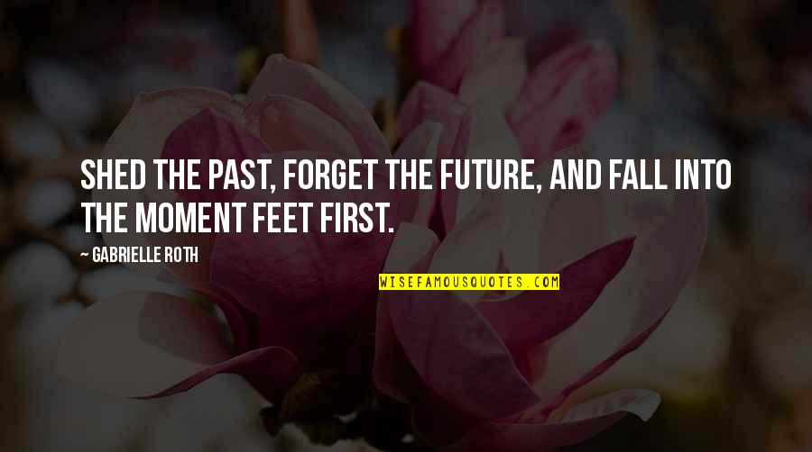 Concretization And Literature Quotes By Gabrielle Roth: Shed the past, forget the future, and fall