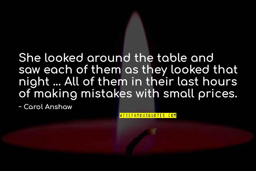 Condescending Friends Quotes By Carol Anshaw: She looked around the table and saw each