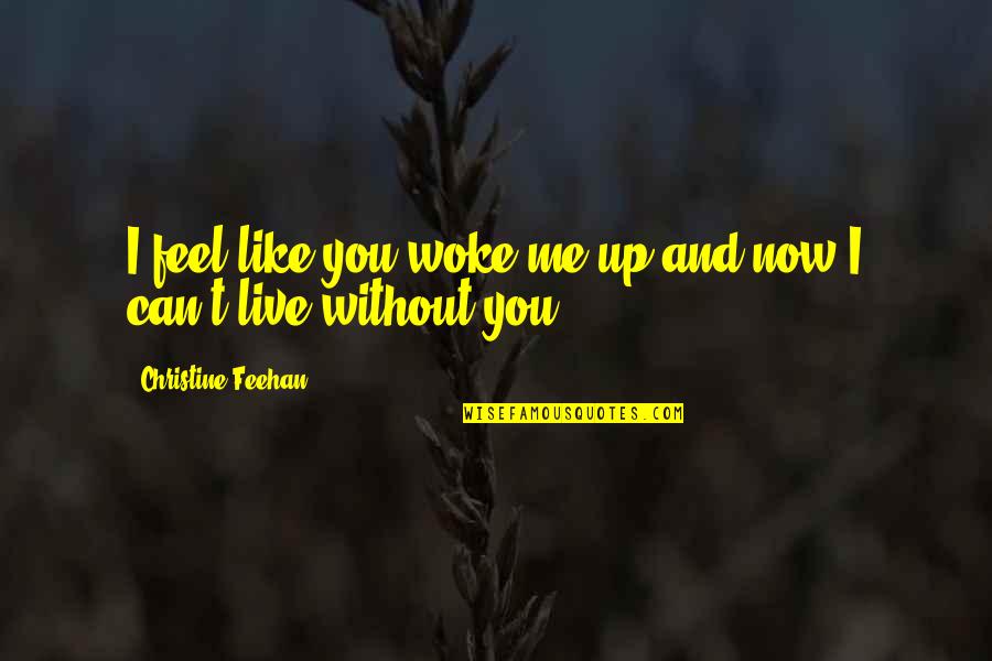 Condier Quotes By Christine Feehan: I feel like you woke me up and Condier Quotes By Christine Feehan: I feel like you woke me up and