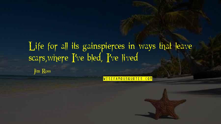 Condier Quotes By Jim Ross: Life for all its gainspierces in ways that