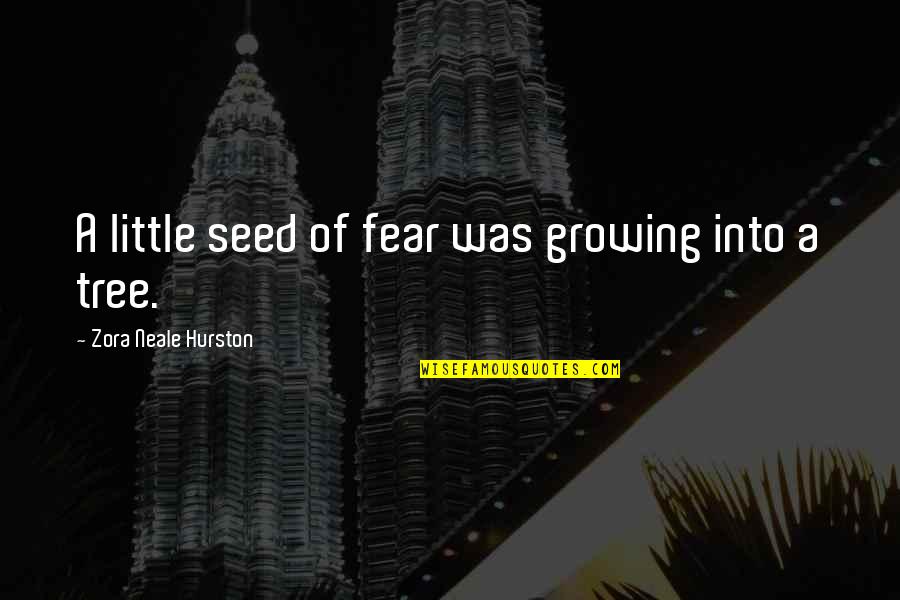 Condillac Logique Quotes By Zora Neale Hurston: A little seed of fear was growing into Condillac Logique Quotes By Zora Neale Hurston: A little seed of fear was growing into