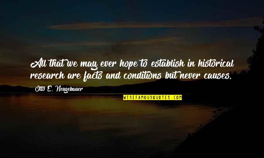 Conditions Quotes By Otto E. Neugebauer: All that we may ever hope to establish