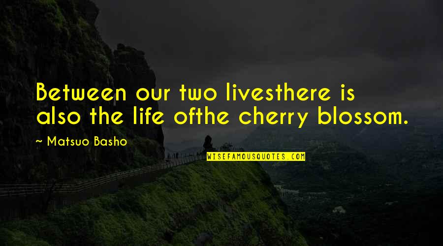 Condolence Tagalog Quotes By Matsuo Basho: Between our two livesthere is also the life