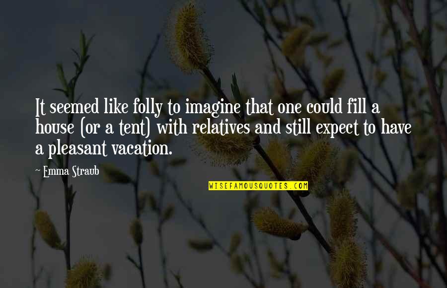 Condolences For A Friend Quotes By Emma Straub: It seemed like folly to imagine that one Condolences For A Friend Quotes By Emma Straub: It seemed like folly to imagine that one