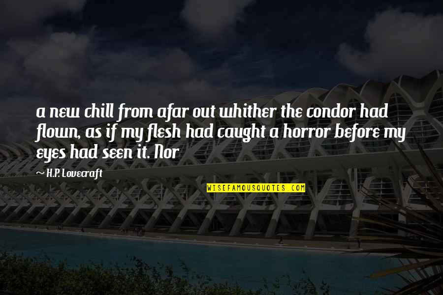 Condor Quotes By H.P. Lovecraft: a new chill from afar out whither the