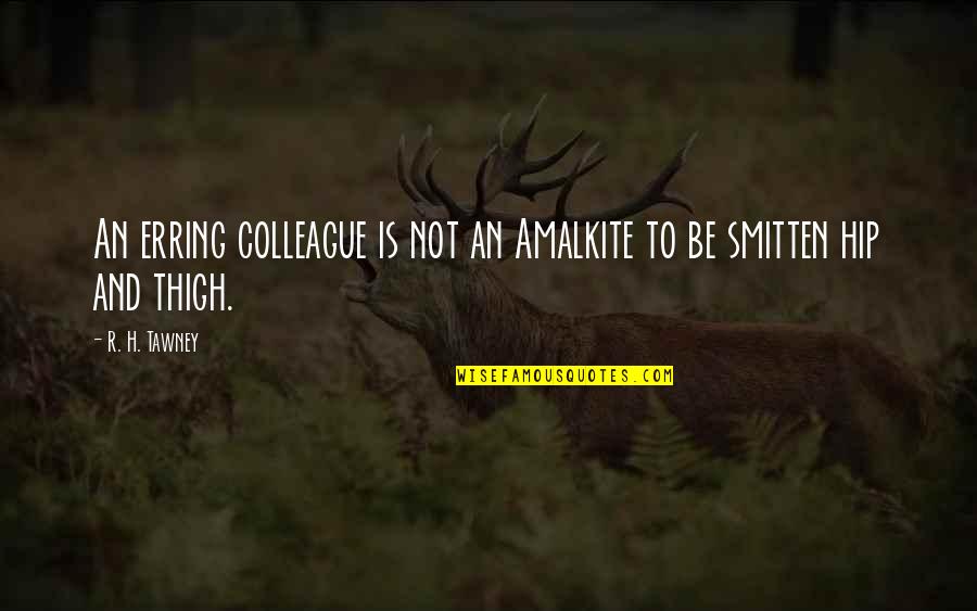 Conduits Lien Quotes By R. H. Tawney: An erring colleague is not an Amalkite to
