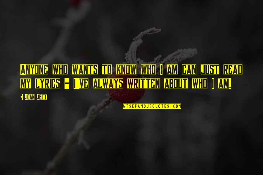 Condutores De Corrente Quotes By Joan Jett: Anyone who wants to know who I am Condutores De Corrente Quotes By Joan Jett: Anyone who wants to know who I am