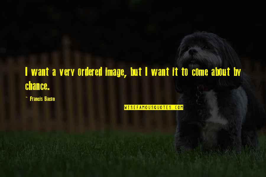 Cones Quotes By Francis Bacon: I want a very ordered image, but I