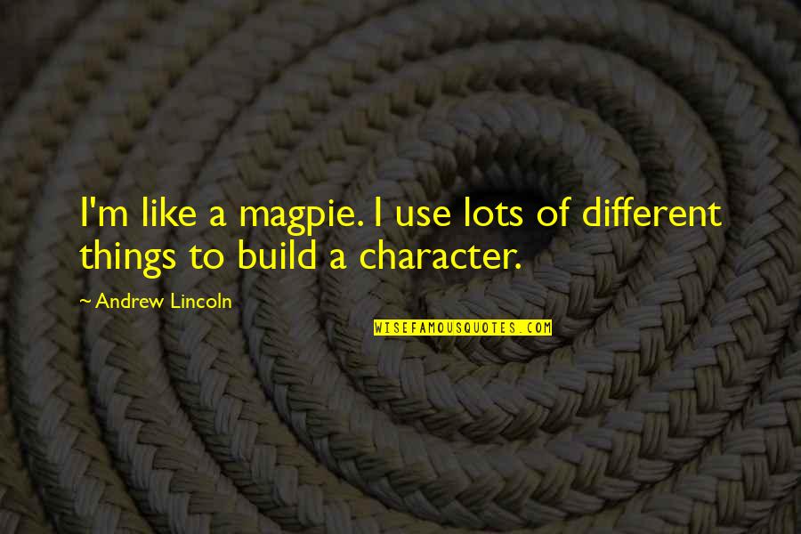 Confess Crush Quotes By Andrew Lincoln: I'm like a magpie. I use lots of