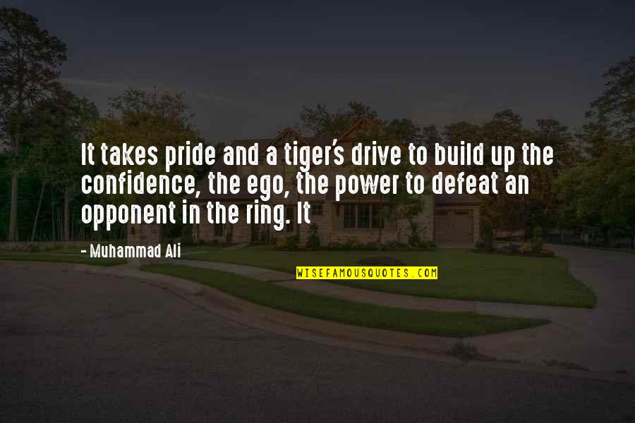 Confidence Build Up Quotes By Muhammad Ali: It takes pride and a tiger's drive to