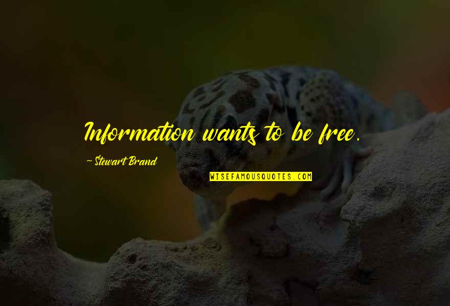 Confidence In Football Quotes By Stewart Brand: Information wants to be free.