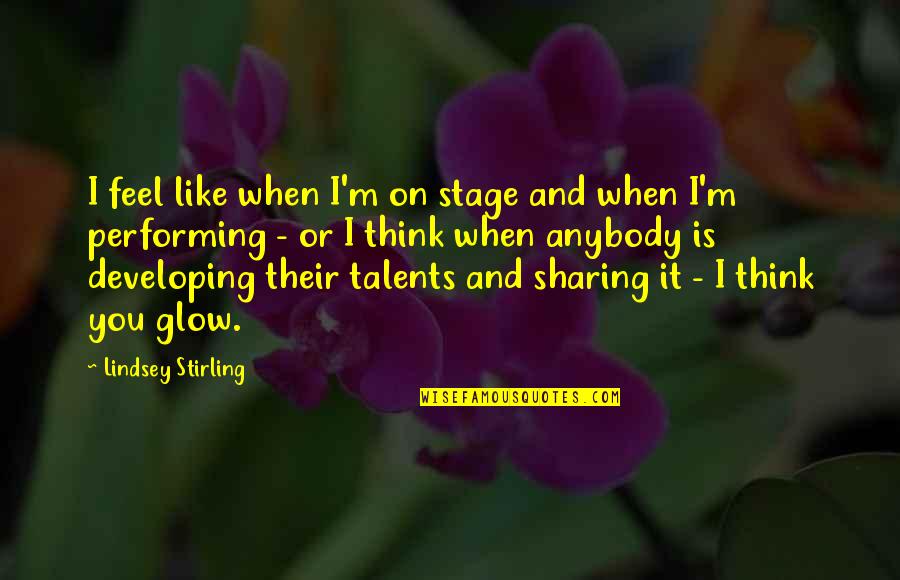 Confidence Not Arrogance Quotes By Lindsey Stirling: I feel like when I'm on stage and